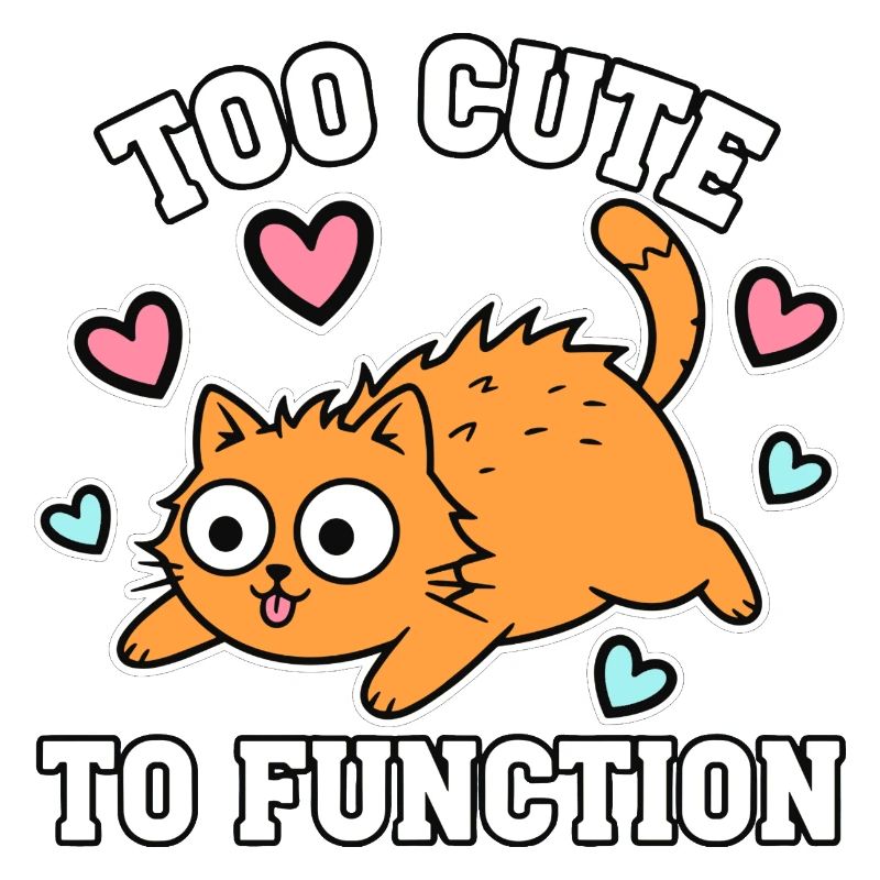 Too Cute To Function Niedliche Katze Zu Süss