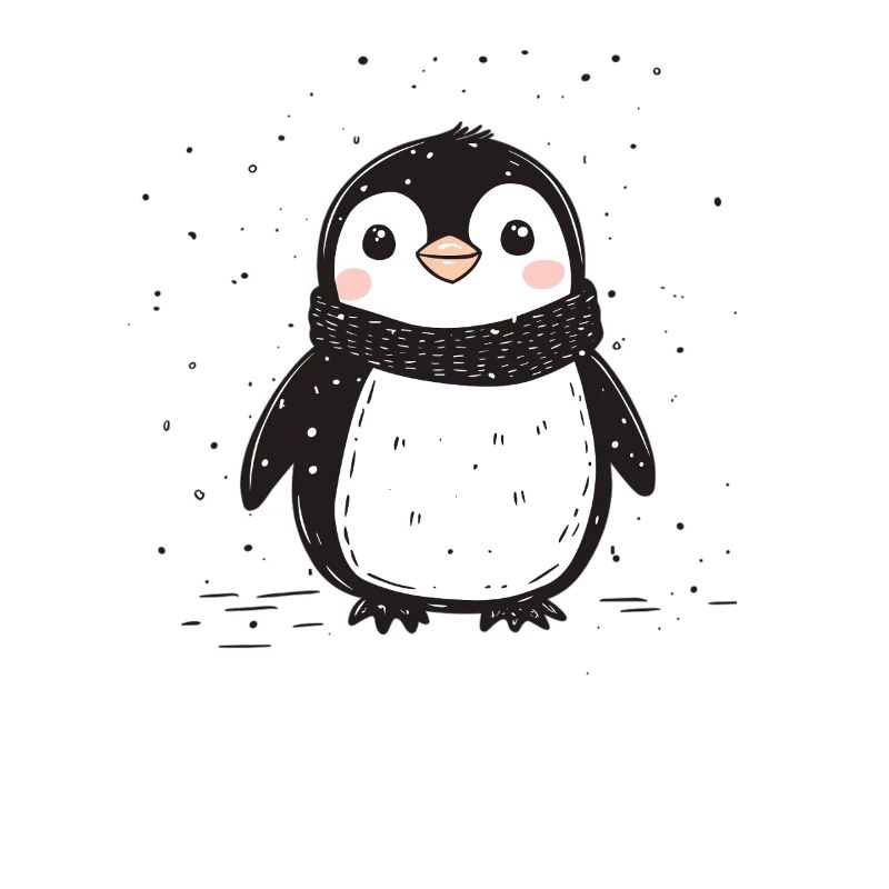 Joyeuses manchots, mignons manchots de Noël