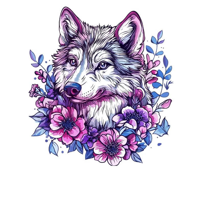 Loup fleur : explosion de couleurs dans la couronne de fleurs