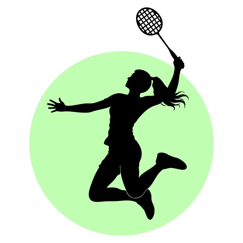 Badminton Player Silhouette – Smash Power