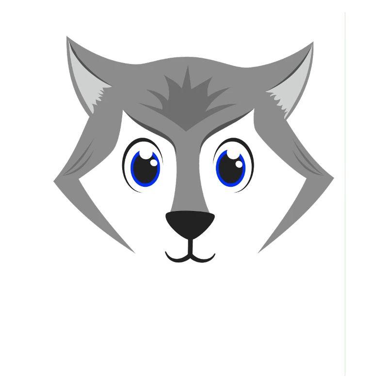 Cute Wolf Face Kawaii Grey Timber Wolf Costume