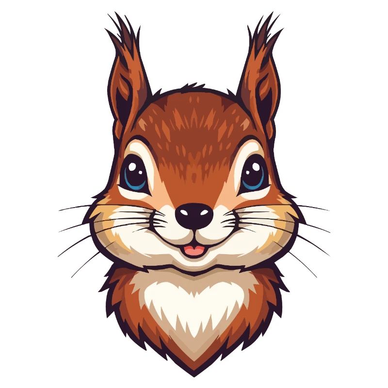 Süßer Eichhörnchen Kopf