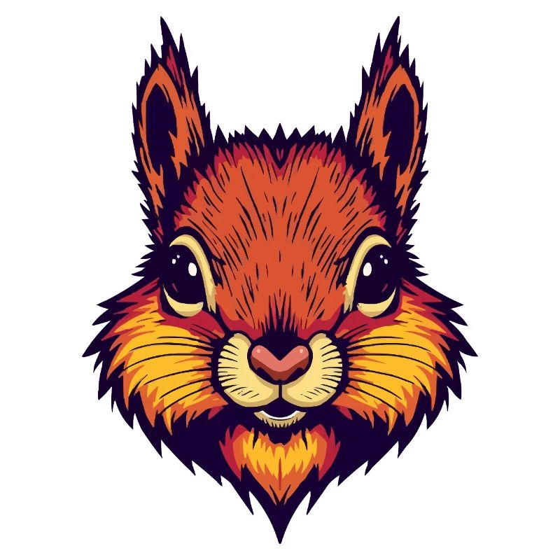 Leuchtend herbstliches Eichhörnchen 