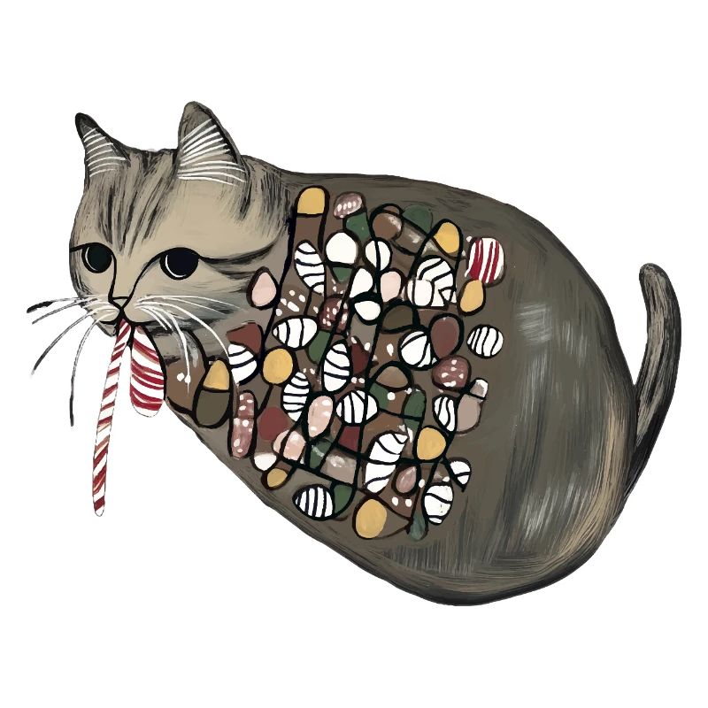 Candy Pattern Candy Cat