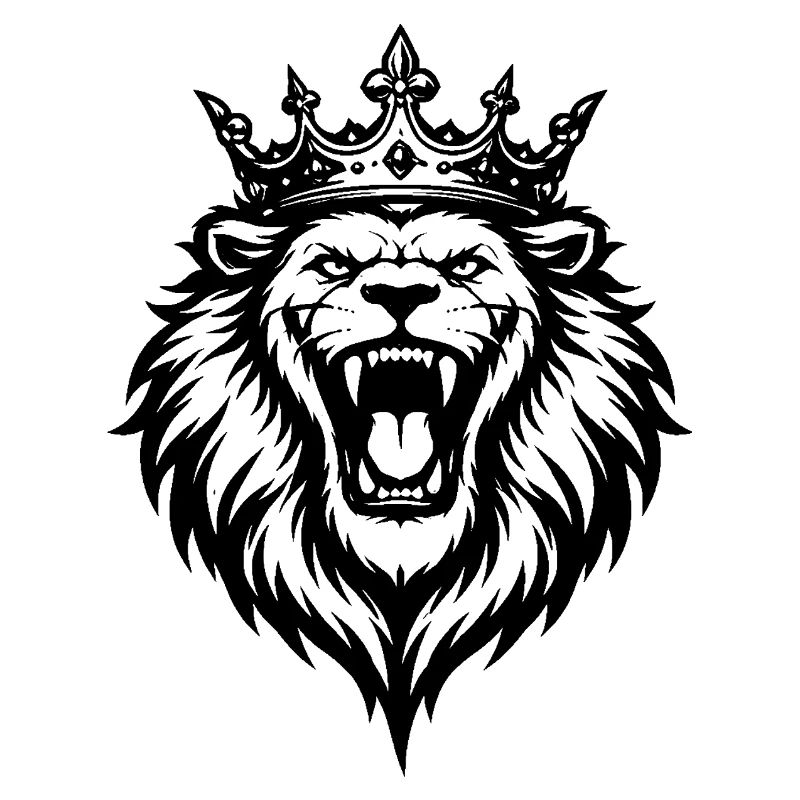 Roaring Lion with Crown