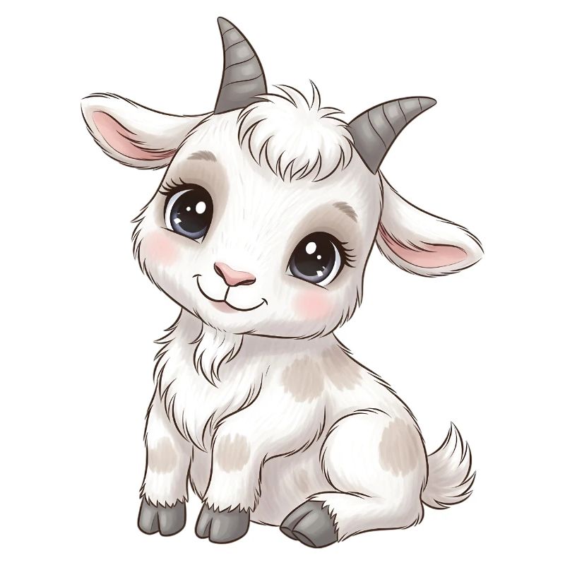 Goat in the moonlight