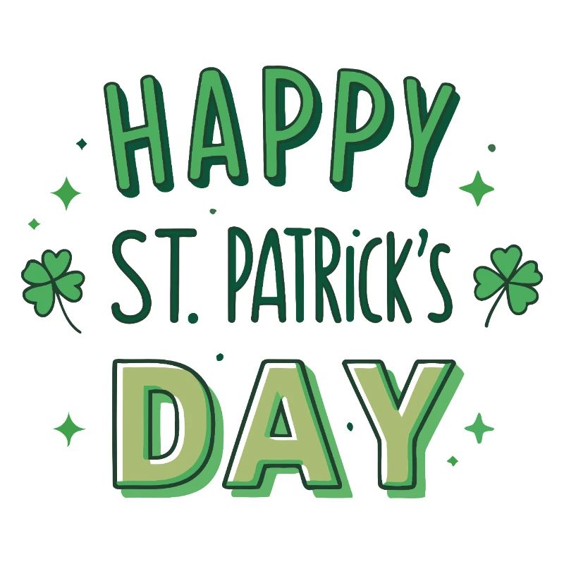 Joyeuse Saint-Patrick Graphisme Vert
