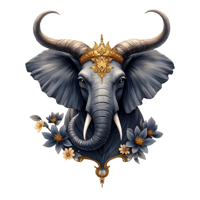 Fleur Bleue Éléphant Impériale