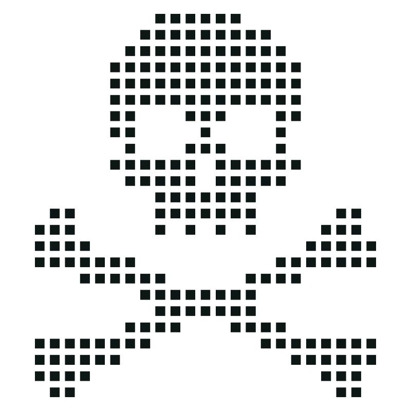 Pixel Skull Crossbones
