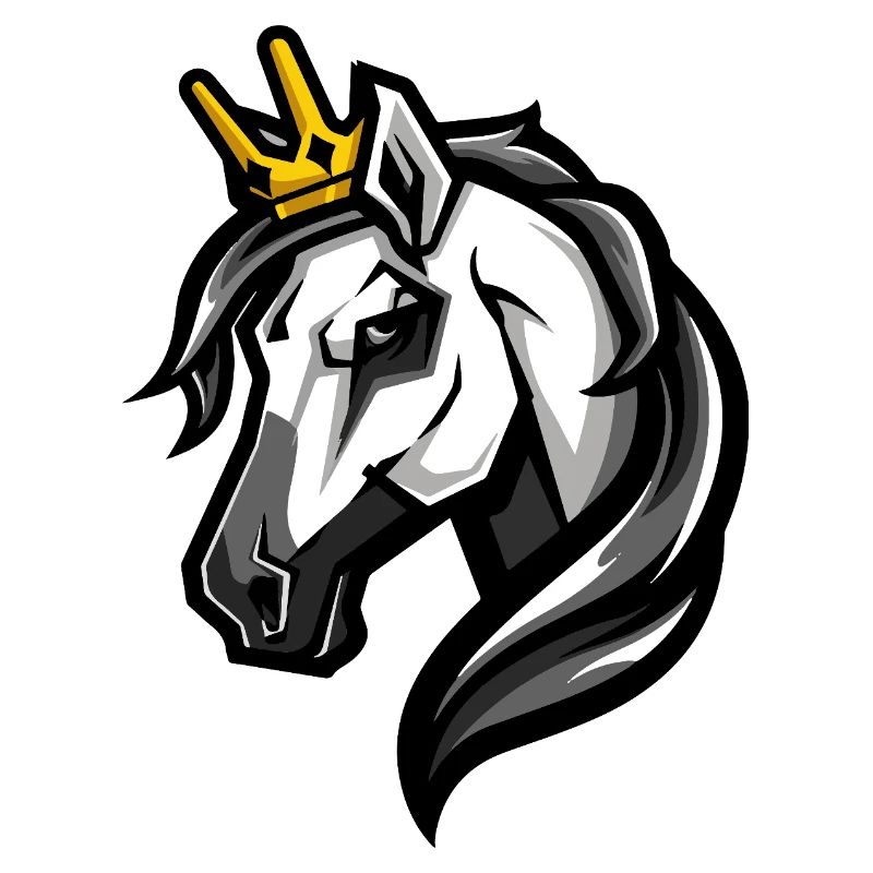 Pferd Kopf Krone