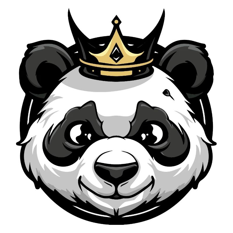 Panda Kopf Krone
