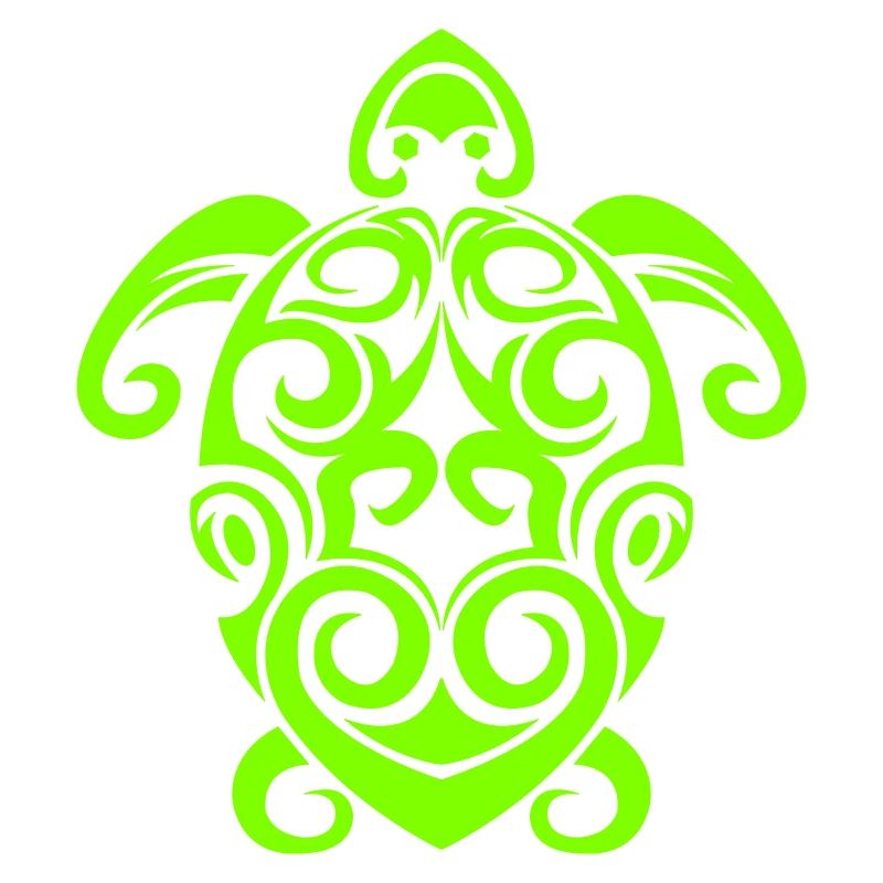 Glowing Turtle Tribal Pattern