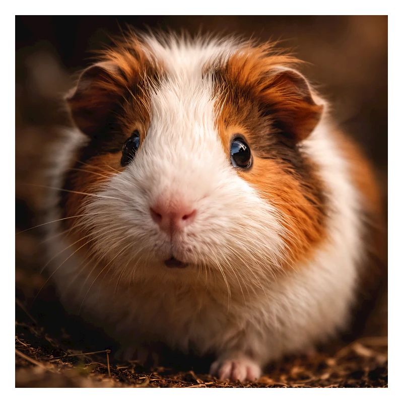 Gros plan de cochon d’Inde dans des tons terreux