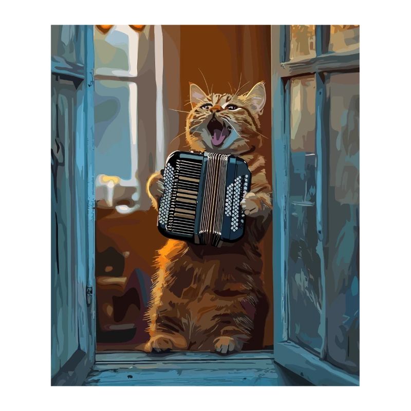 Window cat with accordion
