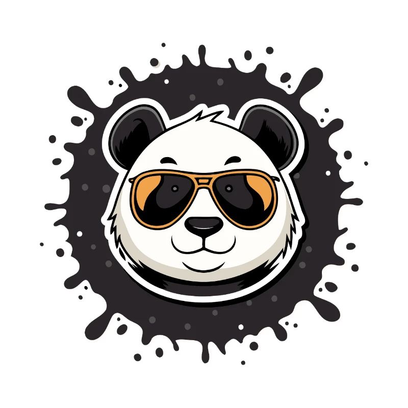 Panda chic glasses orange splash