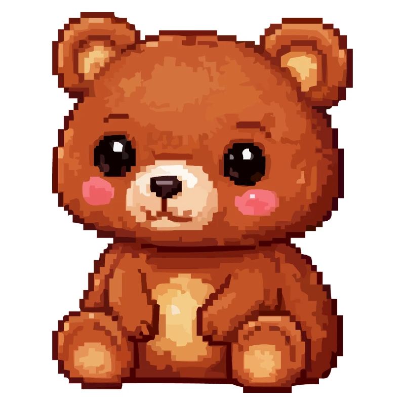 Teddybär Pixel Comic