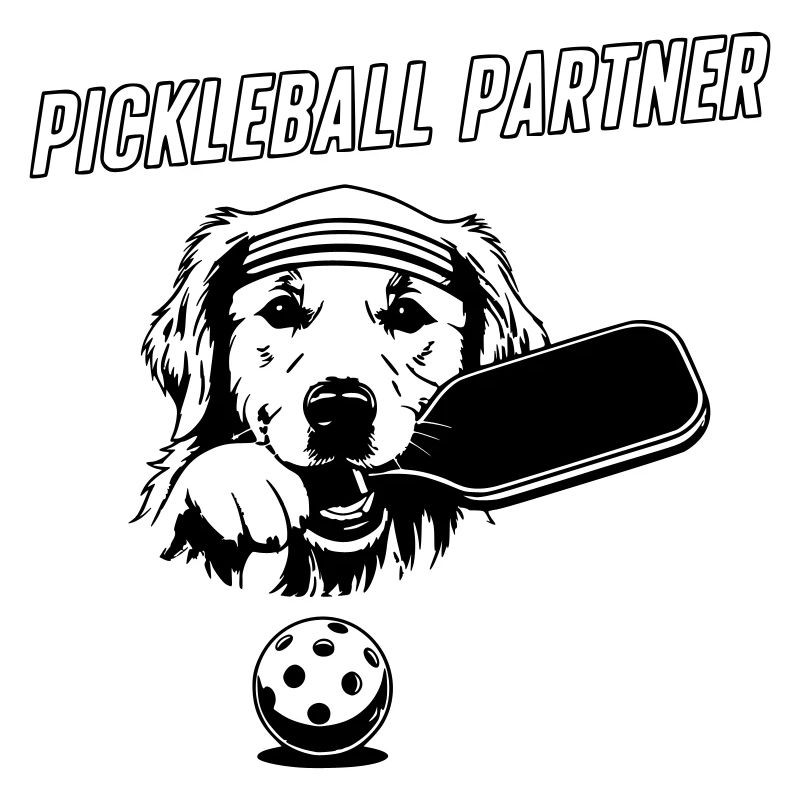 Cute Pickleball Partner Dog