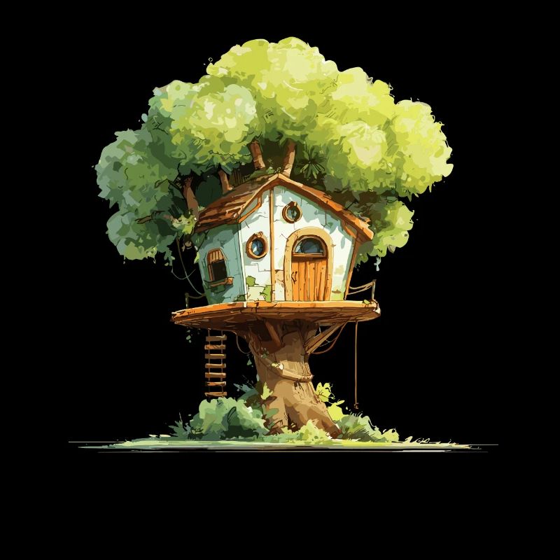 Cabane dans l’arbre dans la canopée