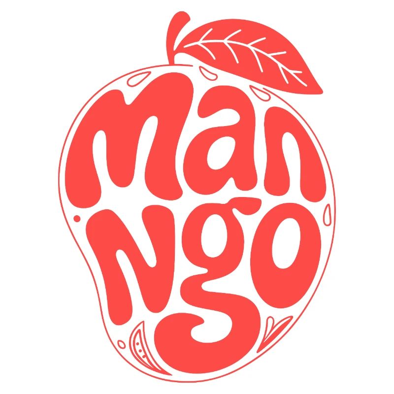 Groovy Mango Fruit Typografie