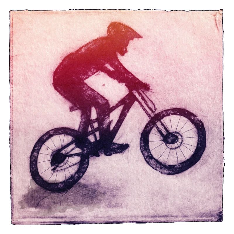 Mountain Biker - Gravé à la main imprimable