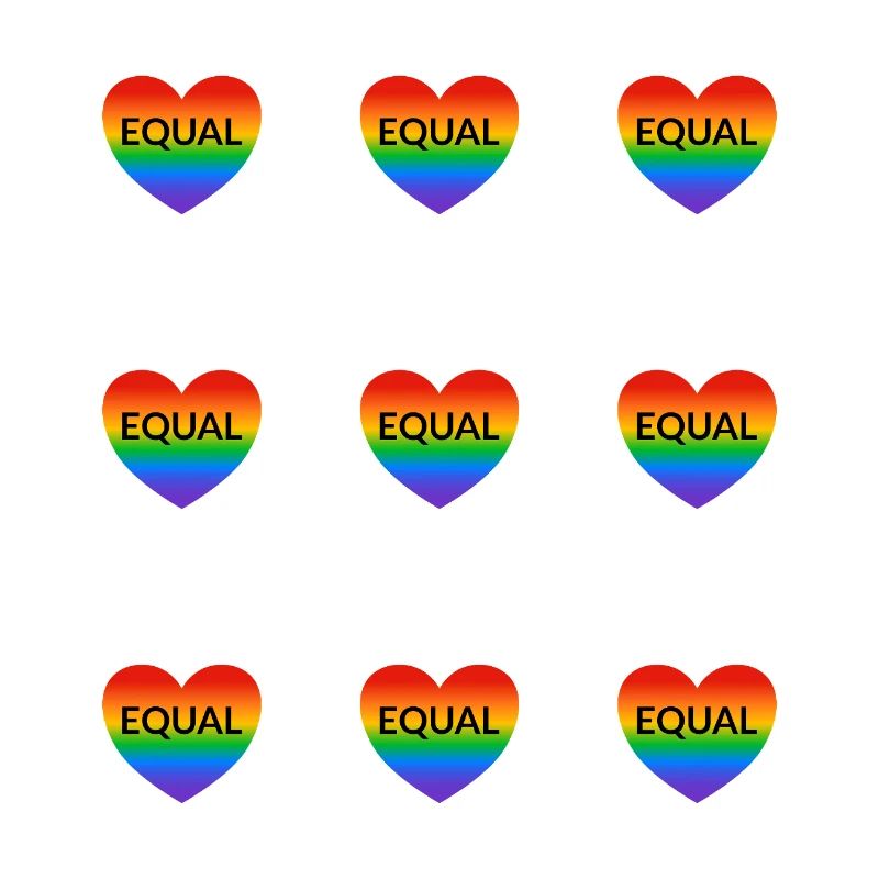 Rainbow Equal Heart LGBT Pride