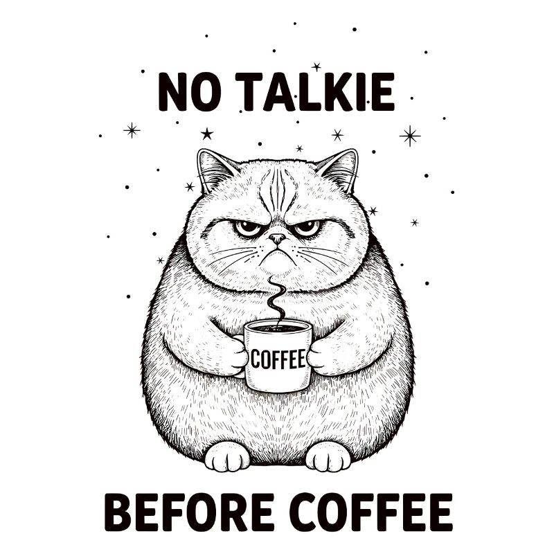 Pas de conversation devant un chat amateur de café