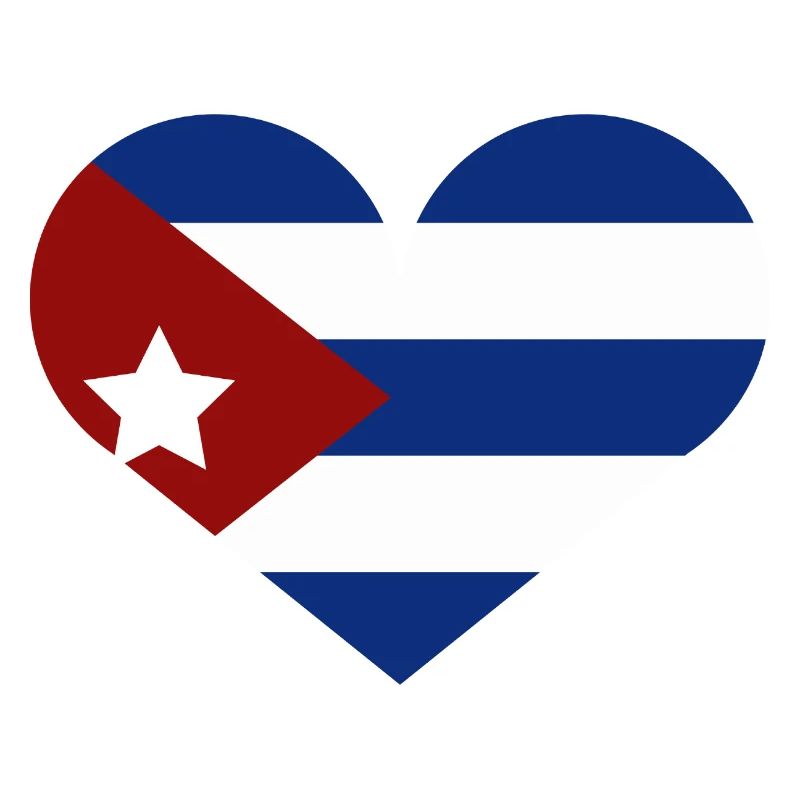 Drapeau cubain en forme de cœur