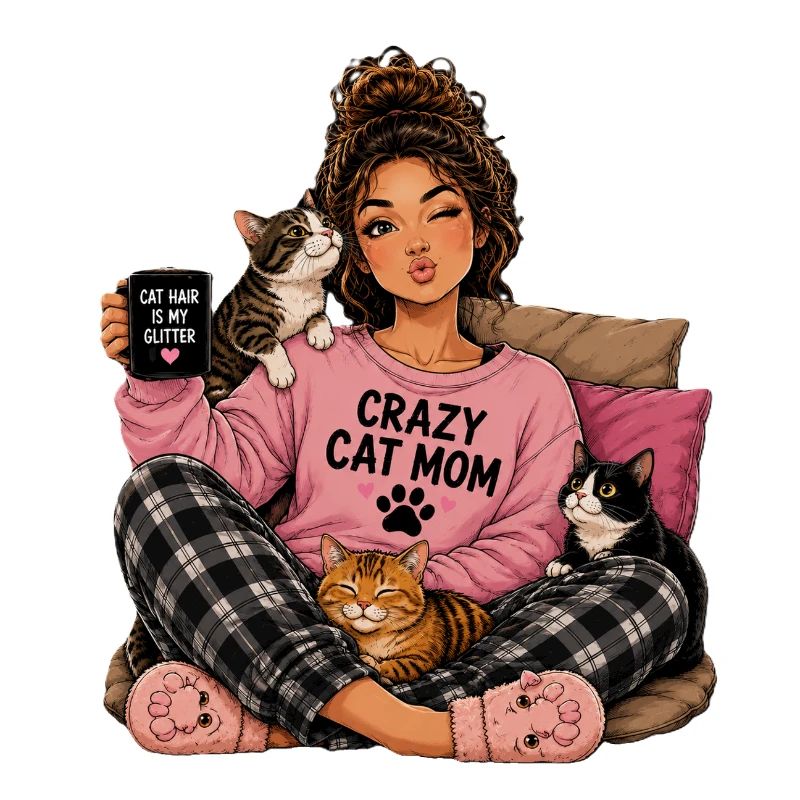 Crazy Cat Mom Cuddle Design
