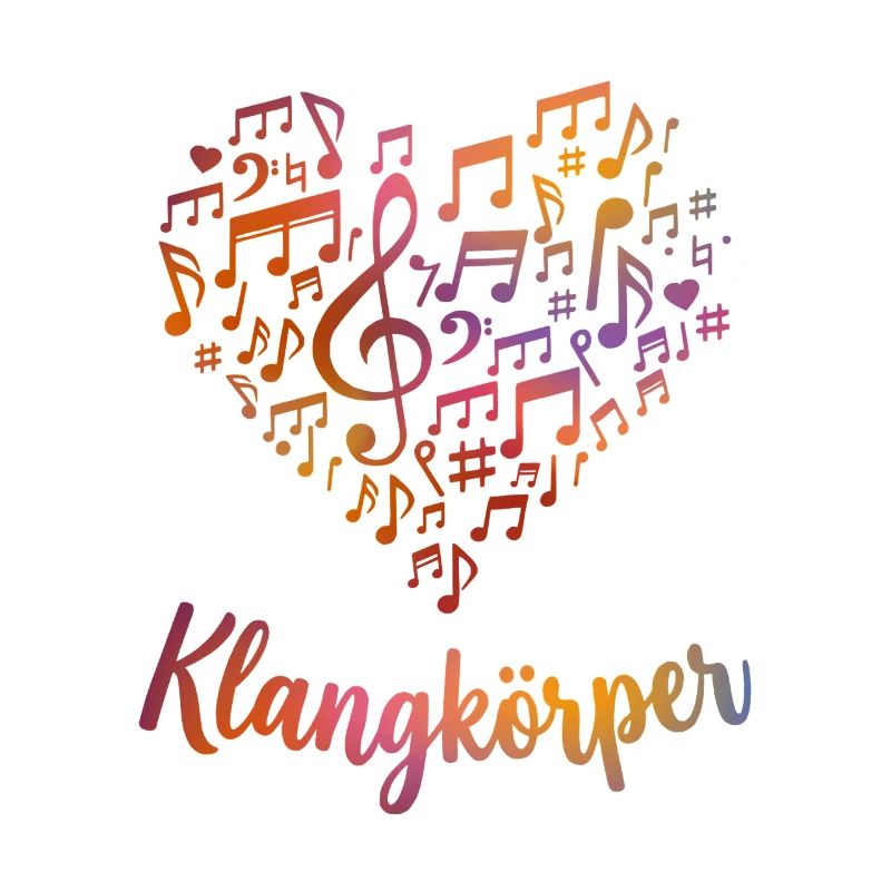 Klangkörper Chor Orchester Retro Herz