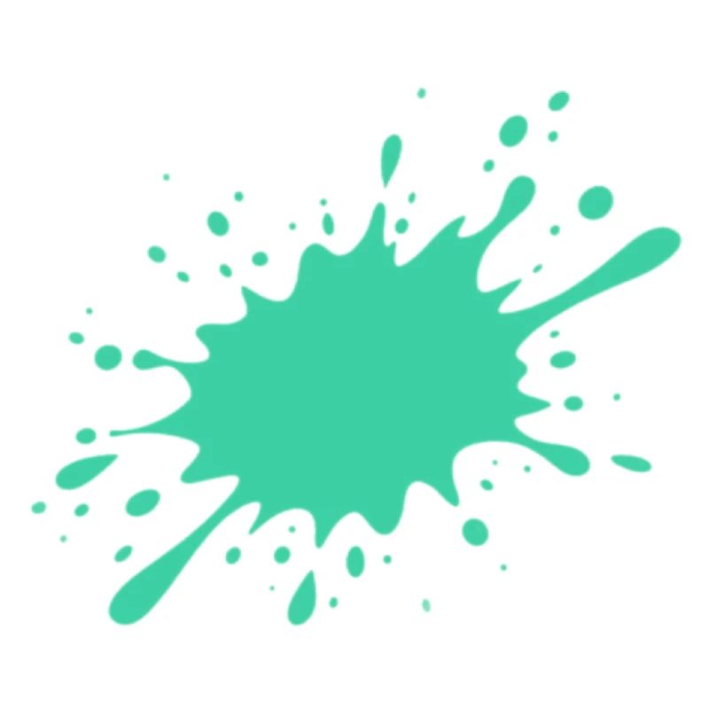 Turquoise paint splash