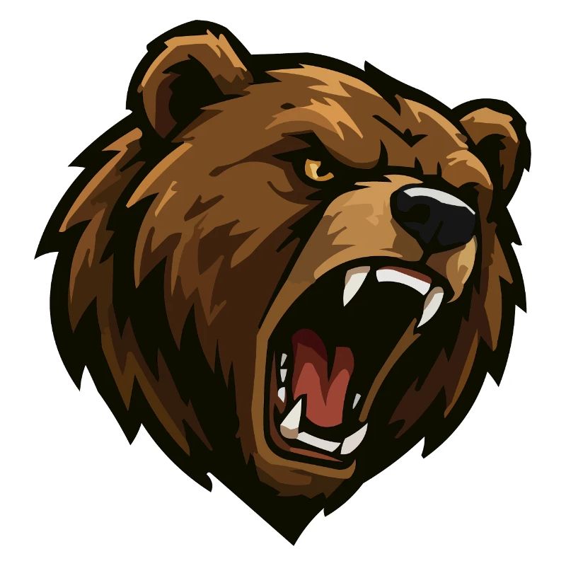 Dessin animé de l’ours brun