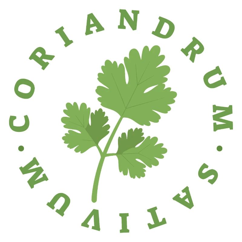 Coriander Circular Leaf Emblem
