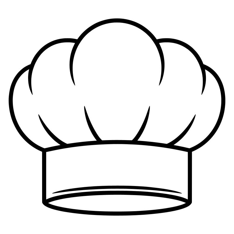 Conception d’icônes vectorielles de chapeau de chef