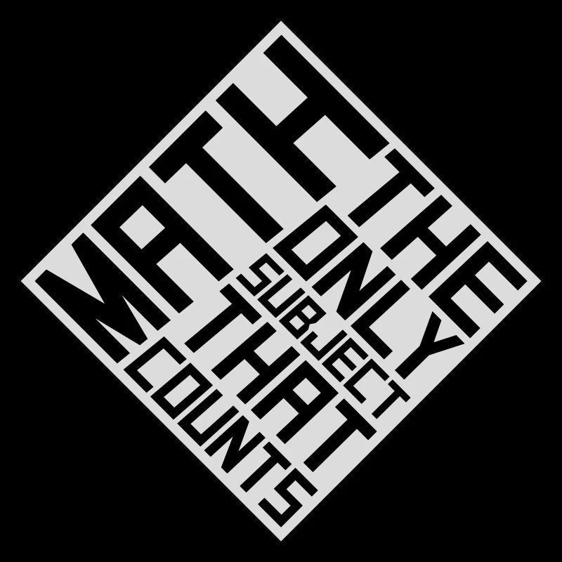 Les mathématiques La seule matière qui compte Nerd Mathe Logo