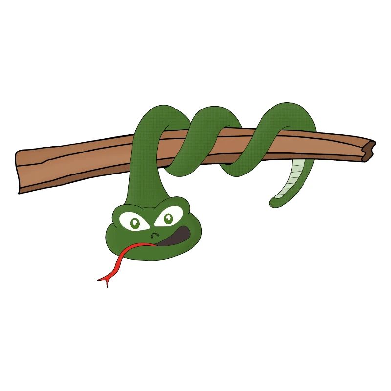 A snake hanging
