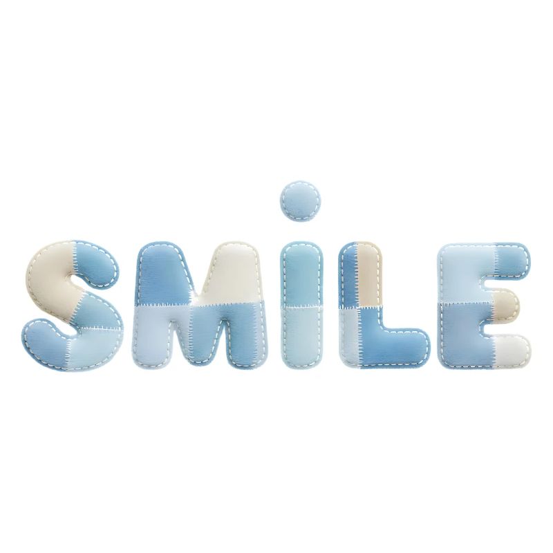 Lettrage Stitch Patch Smile