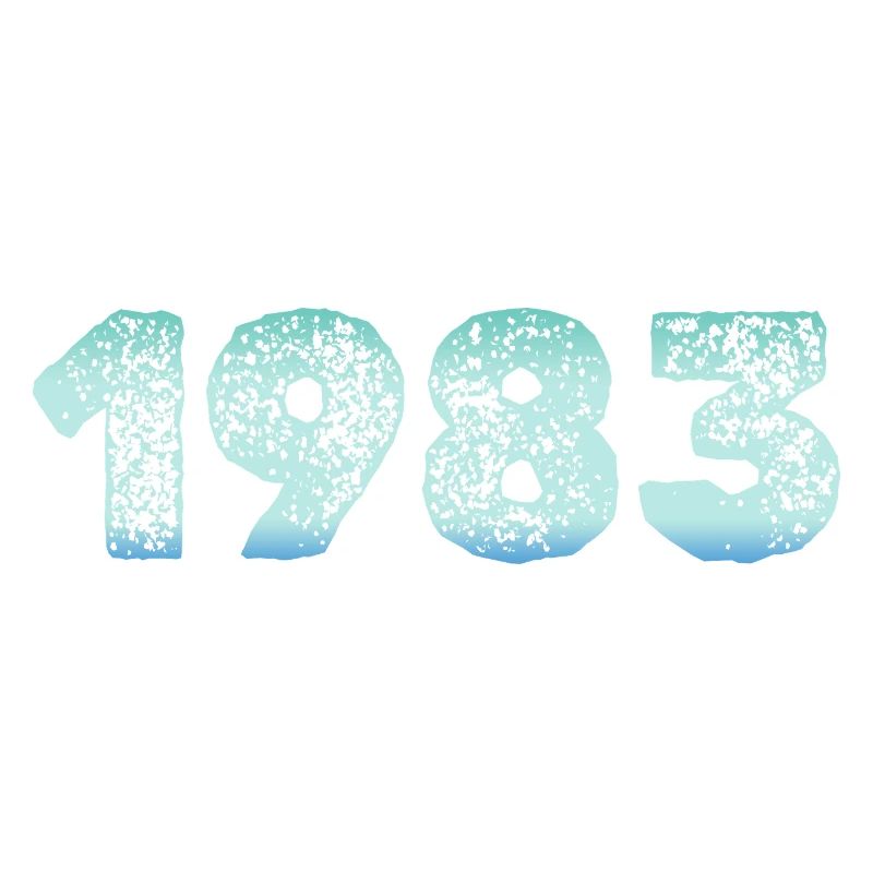 1983 Grunge Gradient Digits