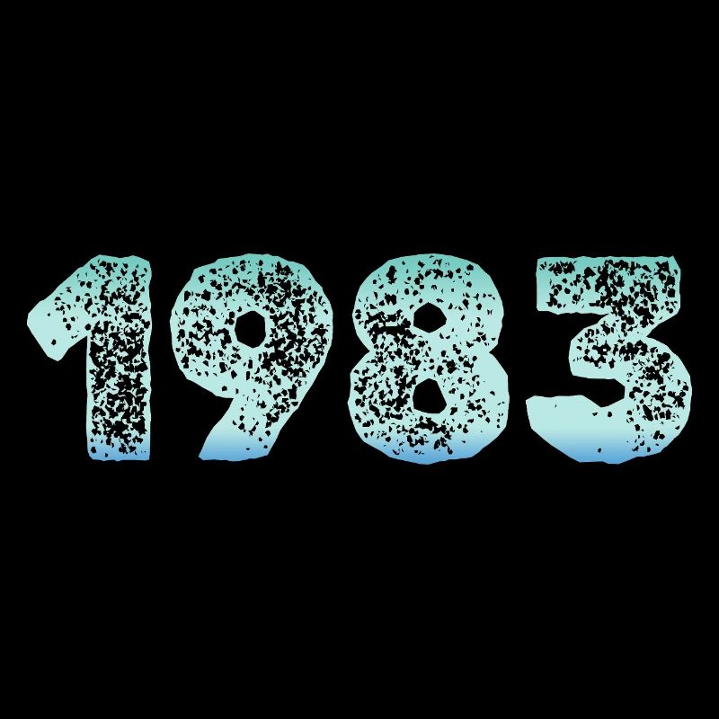 1983 Grunge Gradient Digits