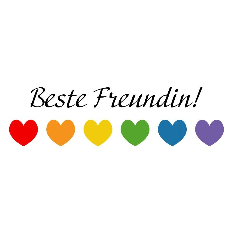 Regenbogenherzchen Beste Freundin