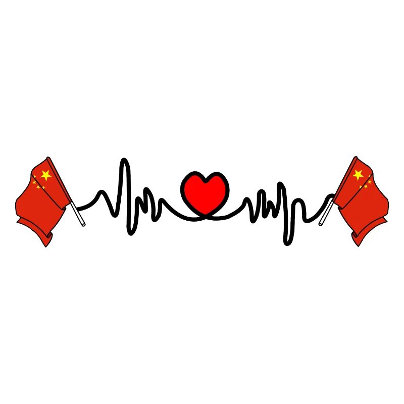 Herzfrequenz Cardio Flagge China
