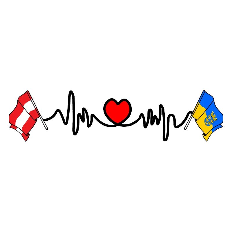 Lower Austria Flags Heartbeat