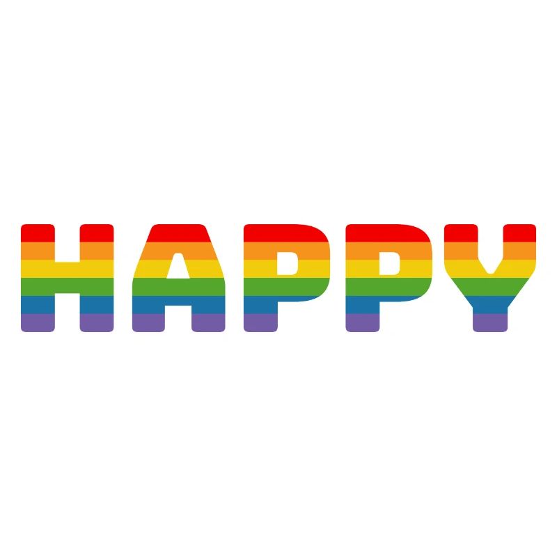 Pride Regenbogen Tshirt happy | LGBT lgbtqi queer