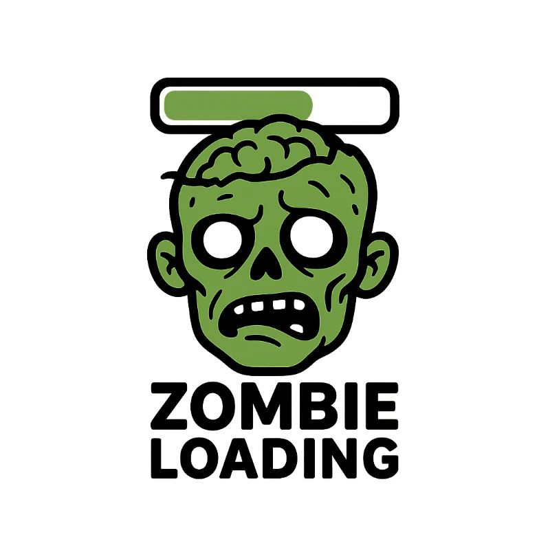 Zombie Loading Schädel Grafik
