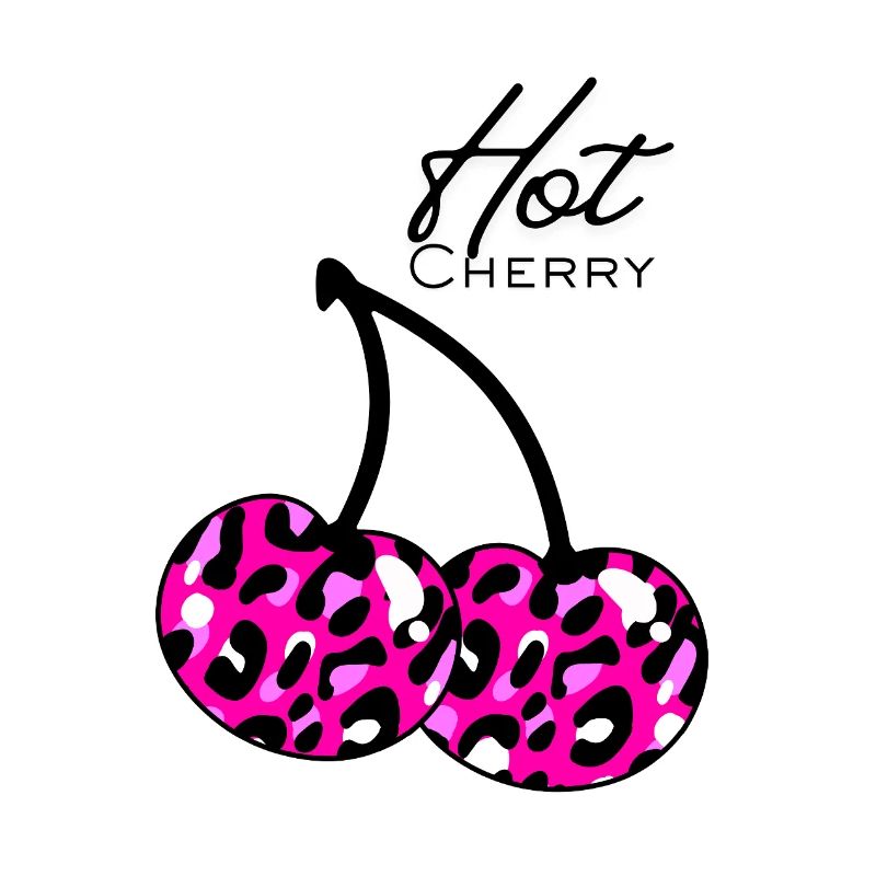 Pink leopard pattern cherry