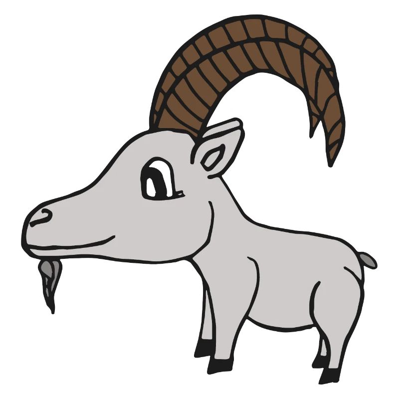 douce chèvre avec des cornes, douce idée de cadeau