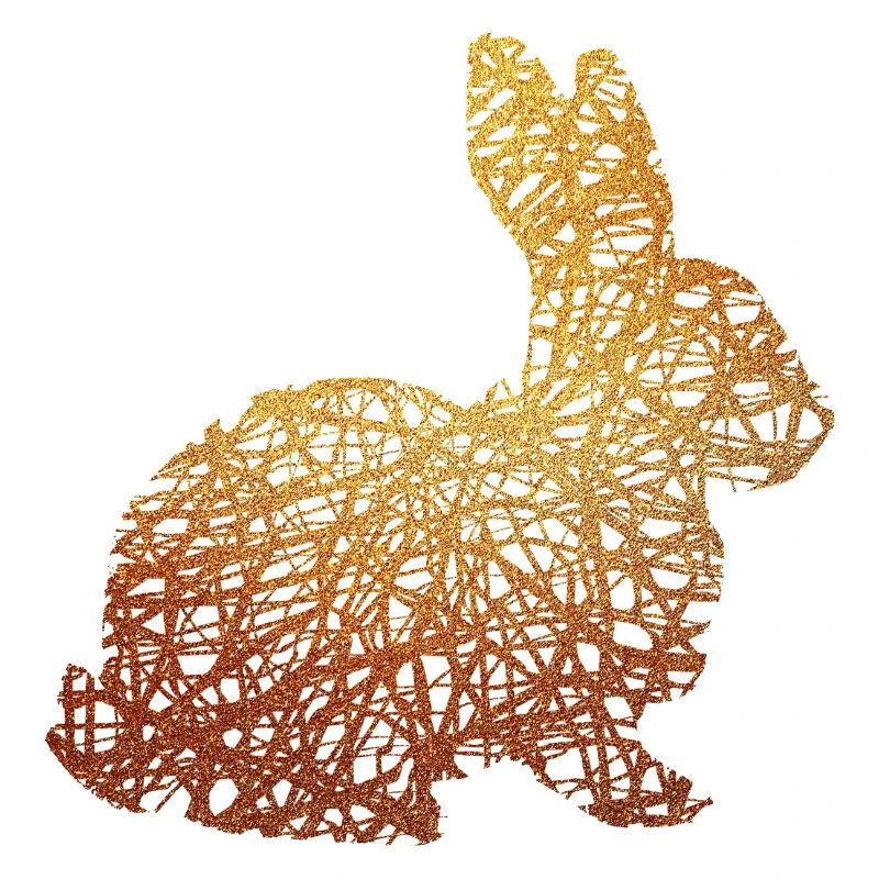 Easter bunny rabbit gold gift gift idea