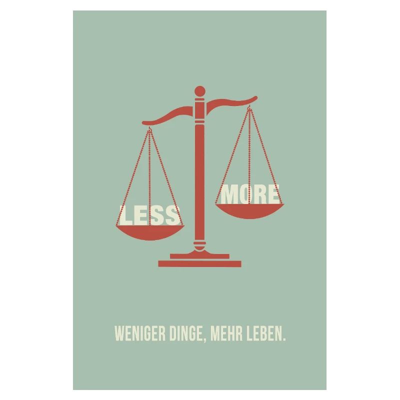 Moins, c’est plus - Conception d’affiche d’équilibre