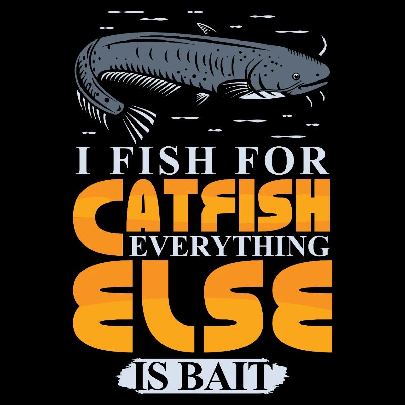 Poisson-chat pêcheur poisson-chat pêchent le poisson-chat