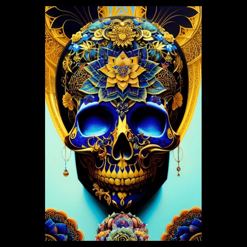 Blauer Totenkopf