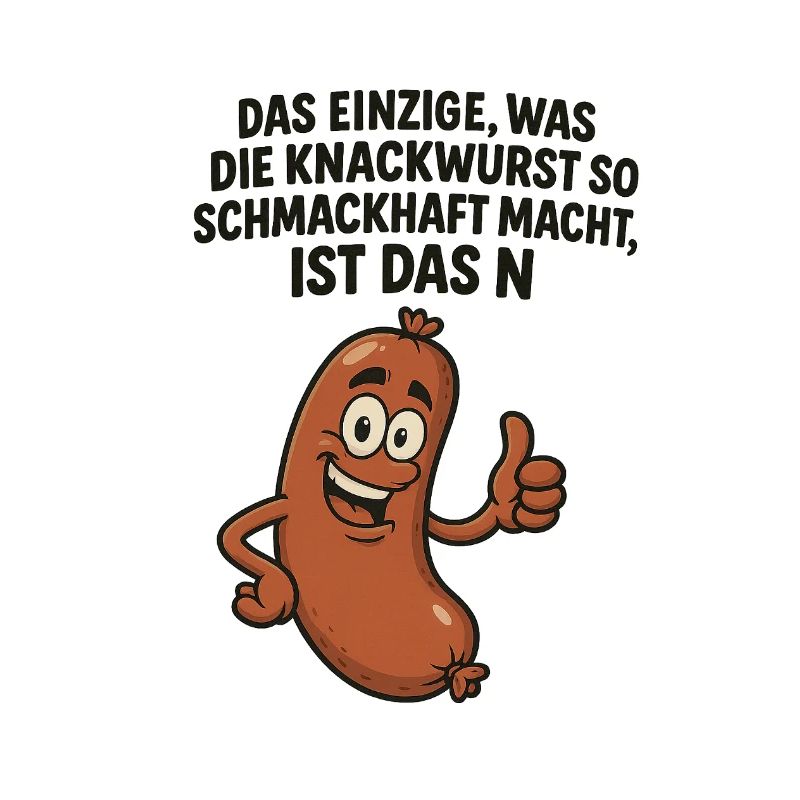 Knackwurst Lustiger Spruch